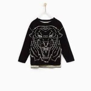 Zara PRELOVED Knit Tiger Sweater Size 11-12 Yrs